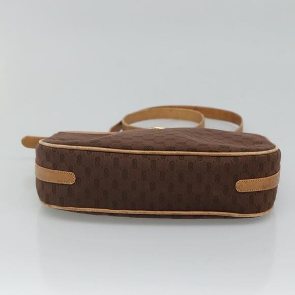 GUCCI Micro GG Canvas Shoulder Bag Brown Gold - Picture 9 of 12